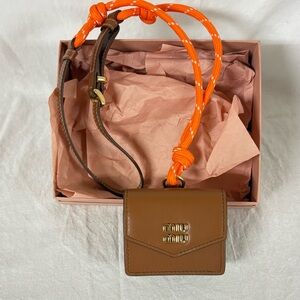 MIU MIU Leather and cord trick Key Chain Pouch